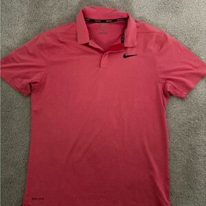 Nike Men's Vibrant Red Polo Shirt
